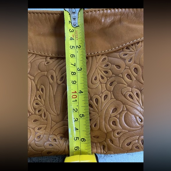 BORSE IN PELLE Women’s Crossbody Clutch Convertible NWD Burnt Orange - Picture 6 of 6